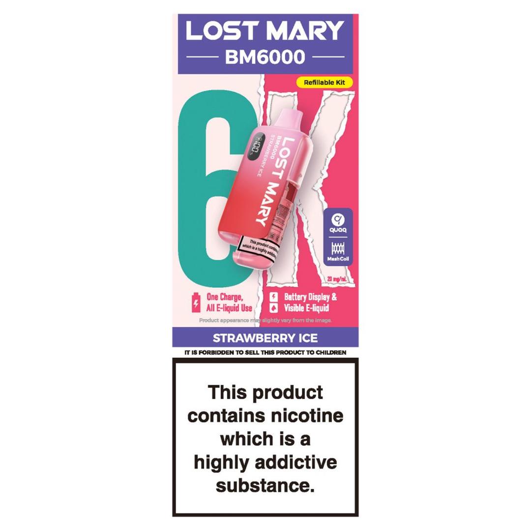 Lost Mary BM6000 Strawberry Ice Refillable Kit