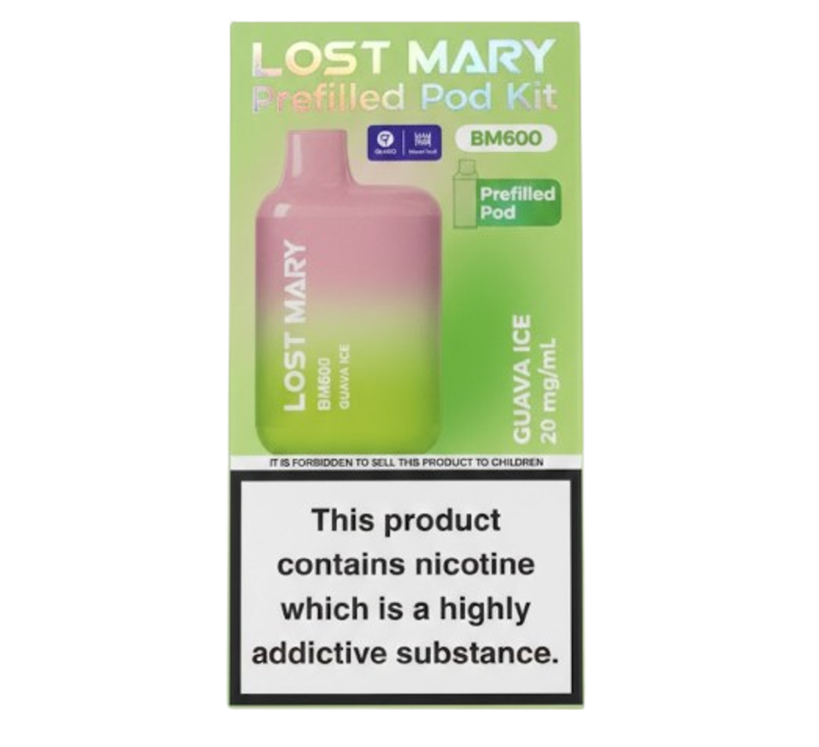 Lost Mary BM600 Guava Ice Prefilled Pod Kit