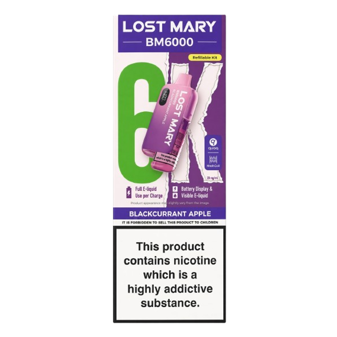 Lost Mary BM6000 Blackcurrant Apple Refillable Kit