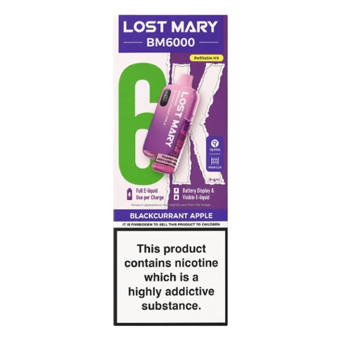 Lost Mary BM6000 Blackcurrant Apple Refillable Kit