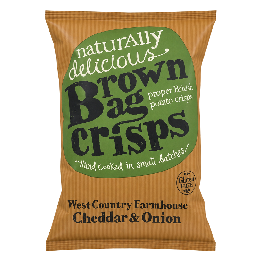 Brown Bag Crisps West Country Farmhouse Cheddar & Onion