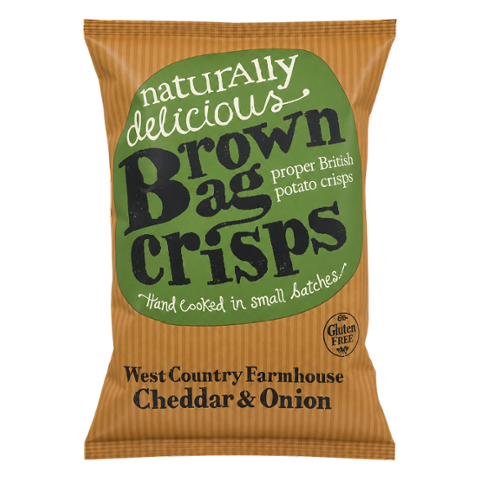 Brown Bag Crisps West Country Farmhouse Cheddar & Onion