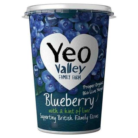 Yeo Valley Organic Blueberry Yogurt with a Hint of Lime