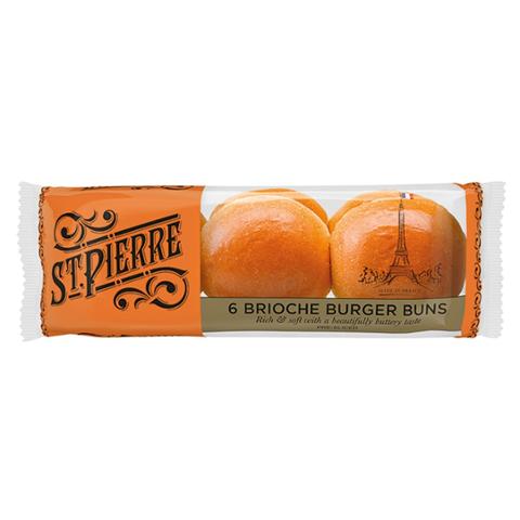 St Pierre Brioche Burger Buns 6pk