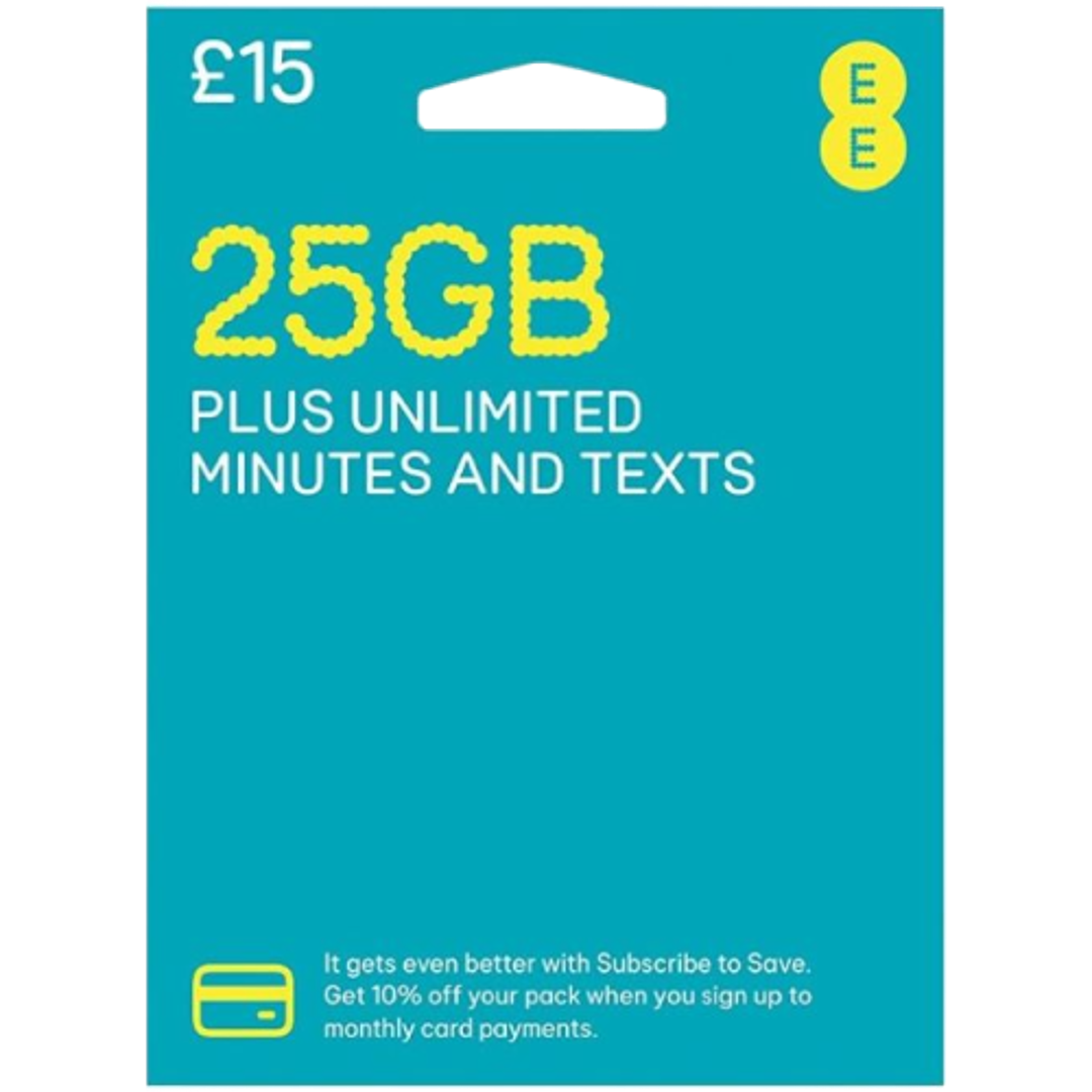EE 25GB Simcard