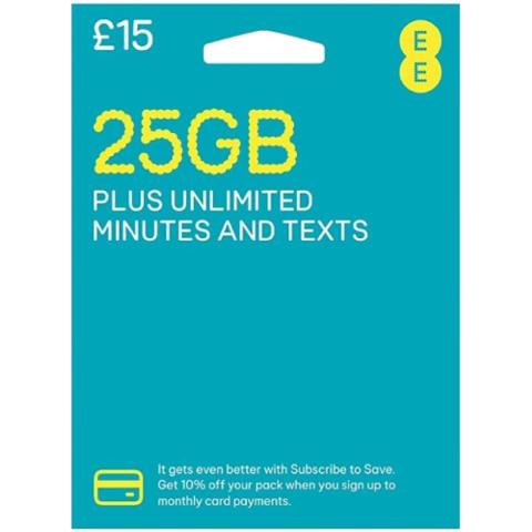 EE 25GB Simcard