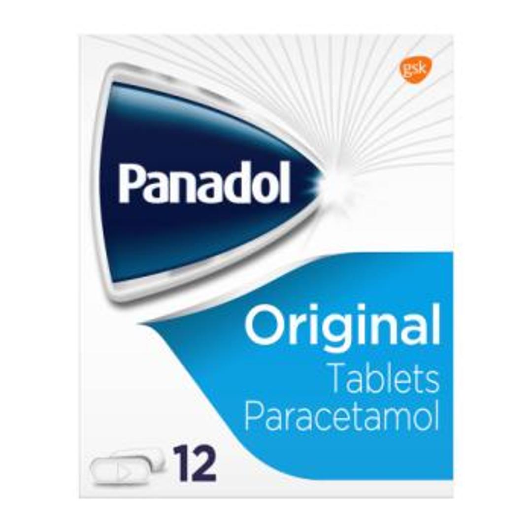 Panadol Original Tablets Paracetamol Pain Relief 12pk