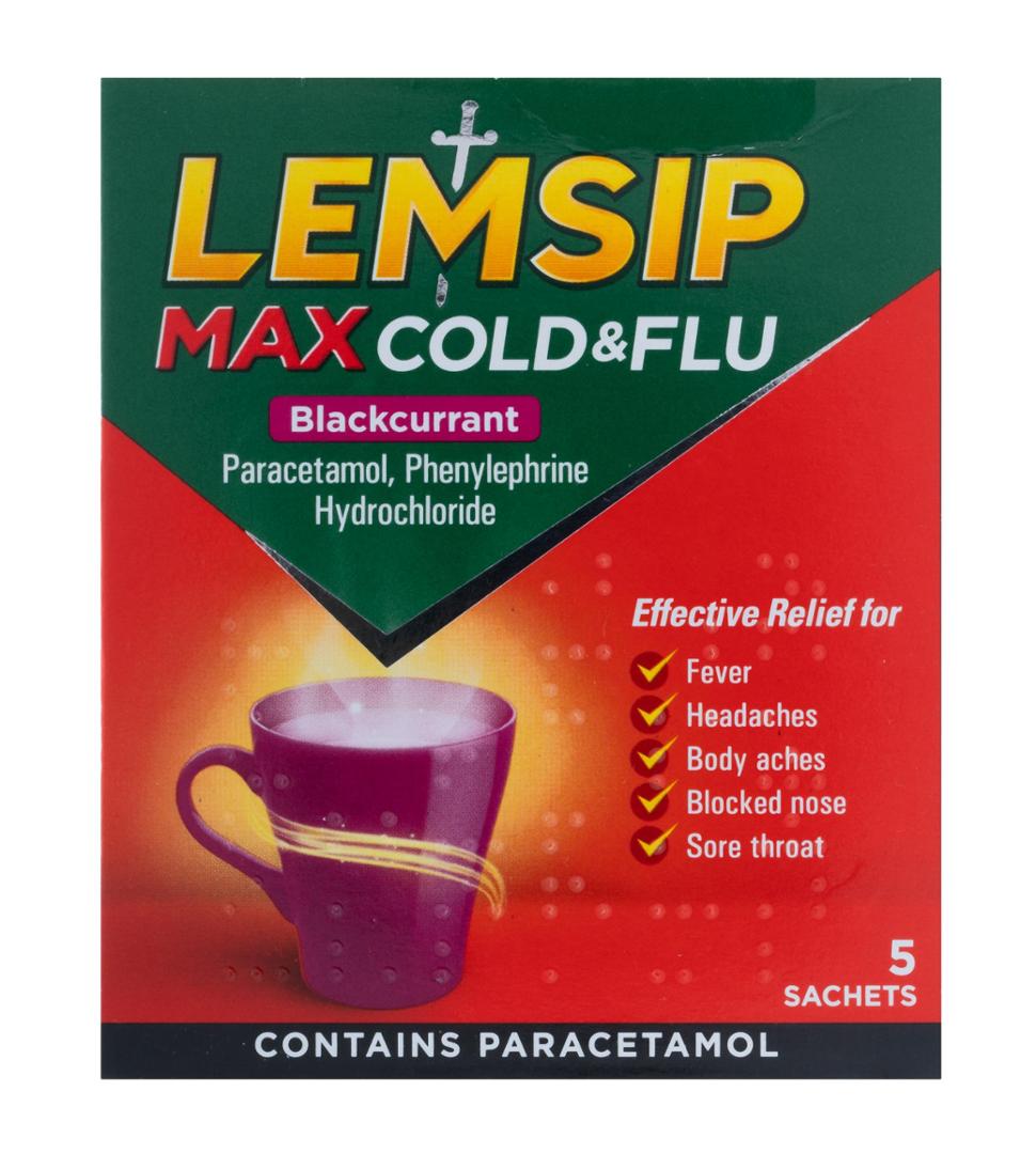 Lemsip Max Cold & Flu Blackcurrant 5pk