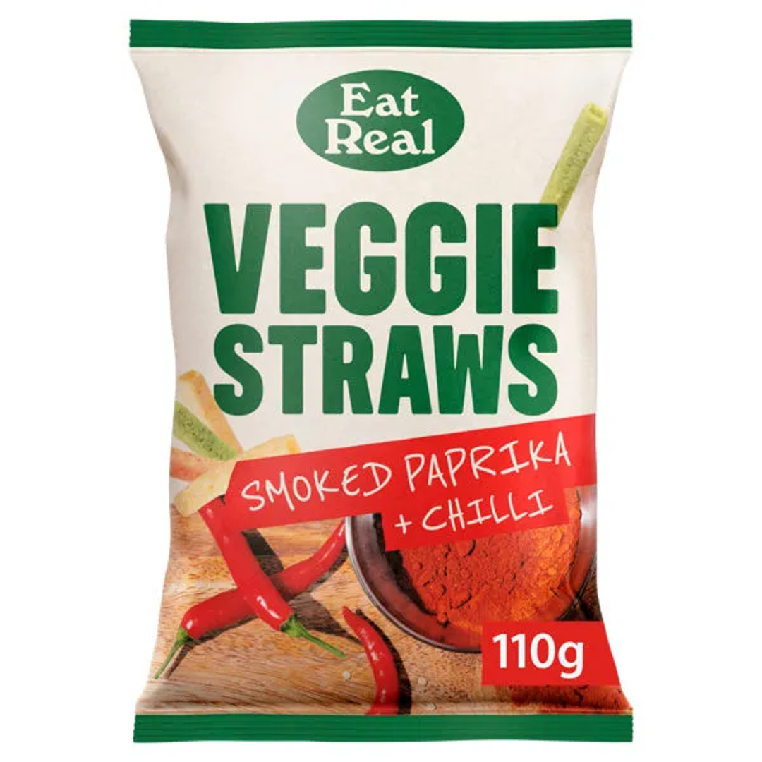 Eat Real Veggie Straws Smoked Paprika & Chilli