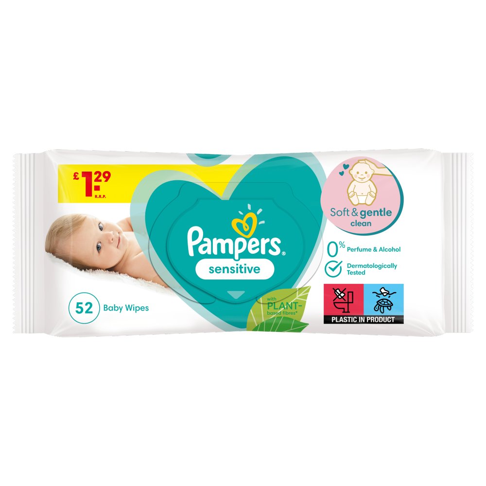 Pampers Sensitive Baby Wipes 52pk
