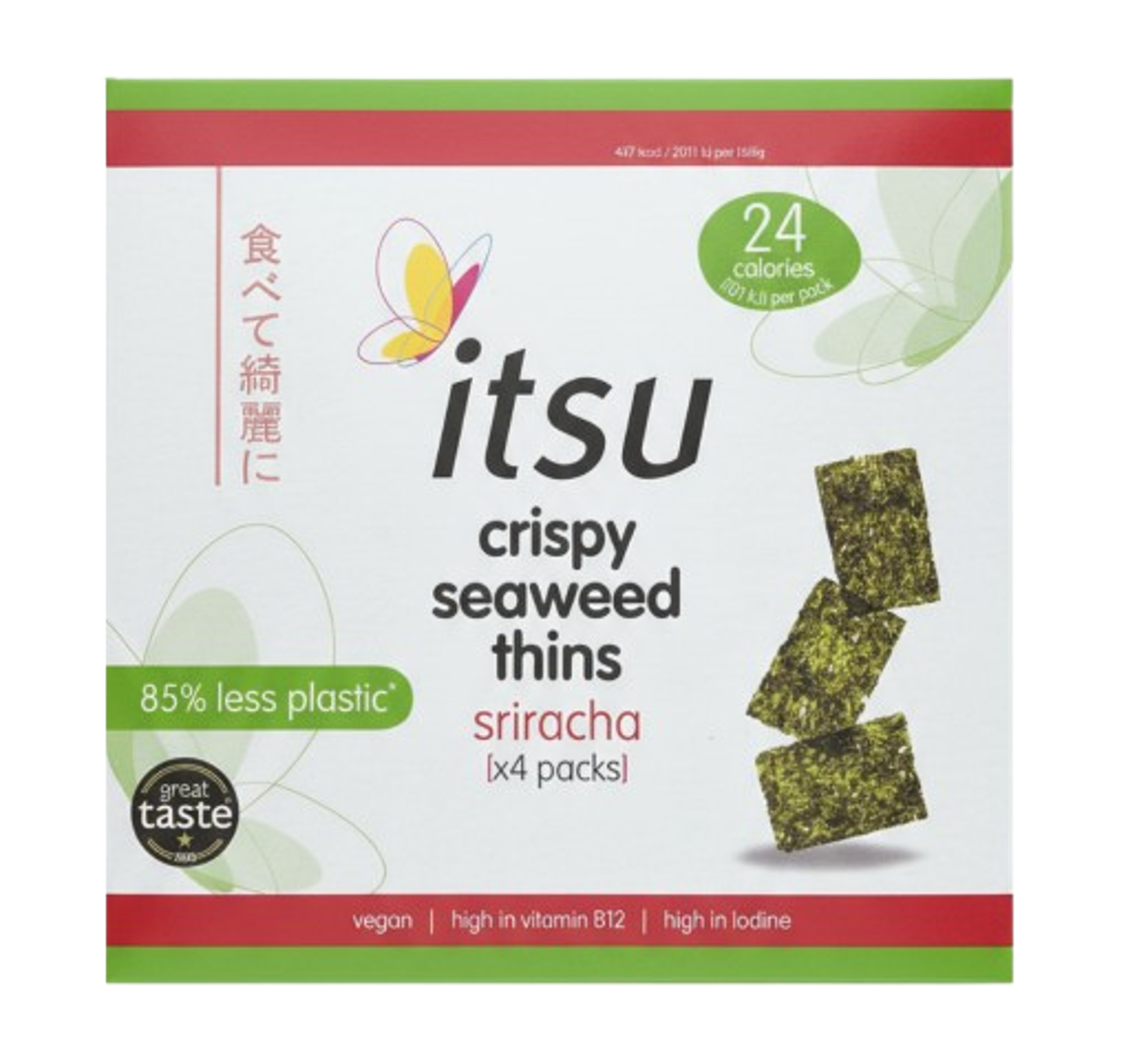 Itsu Crispy Seaweed Thins Sriracha 4pk
