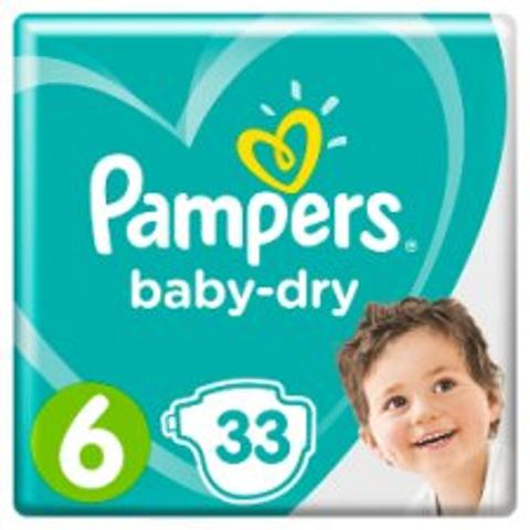 Pampers Baby Dry Size 6 Essential Pack 33 Nappies