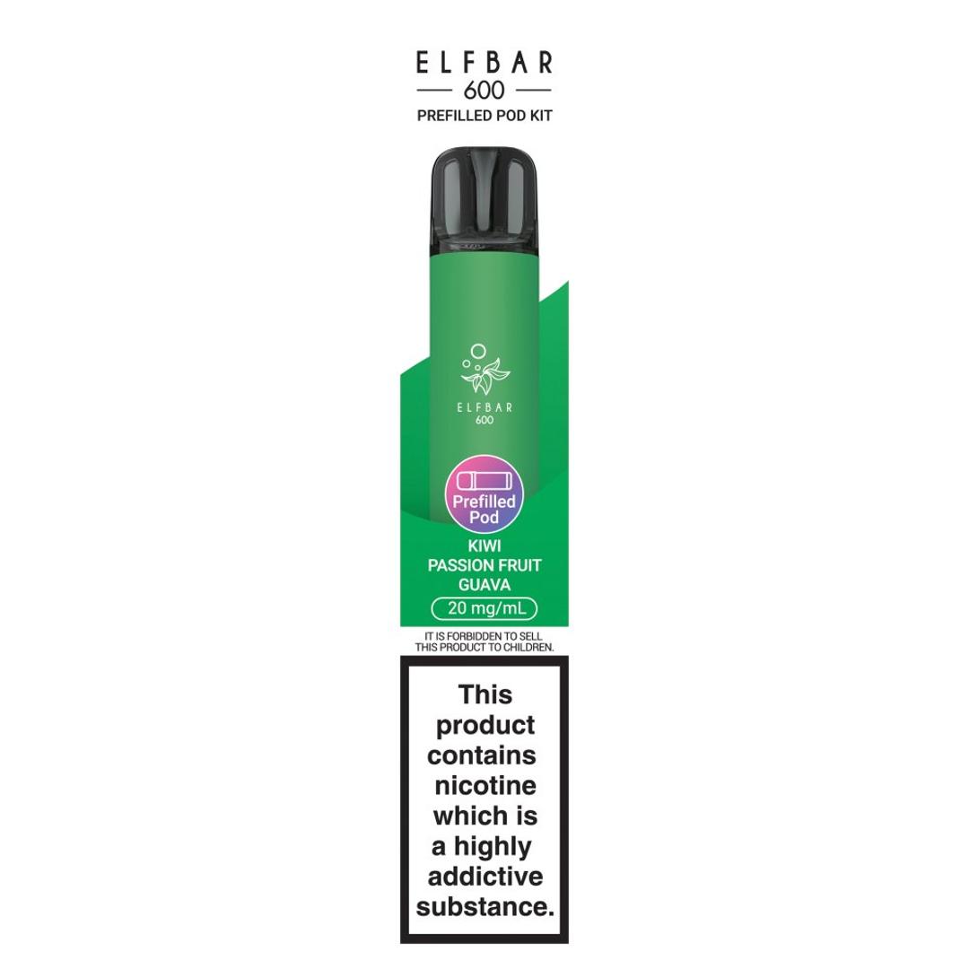 Elfbar 600 Kiwi Passion Fruit Guava Prefilled Pod Kit