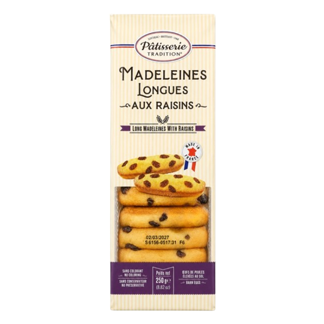 Patisserie Tradition Madeleines Longues Aux Raisins