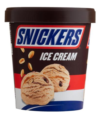 Snickers Chocolate Peanut Ice Cream Tub