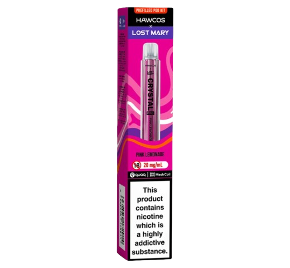 Hawcos x Lost Mary Crystal Pro Pink Lemonade Prefilled Pod Kit