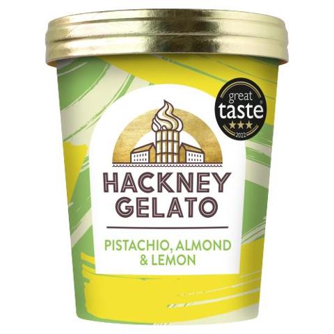 Hackney Gelato Pistachio, Almond & Lemon