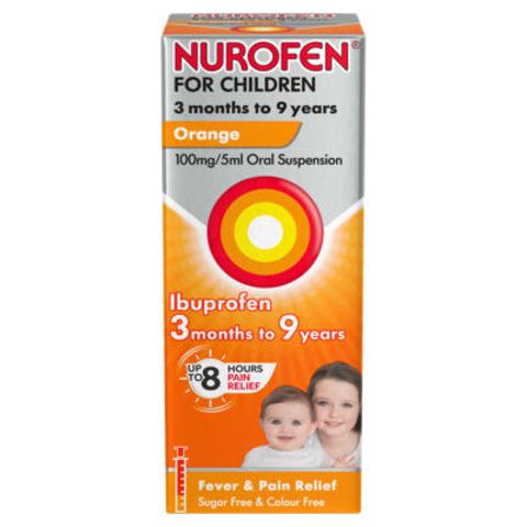 Nurofen for Children Orange Ibuprofen 3months - 9years