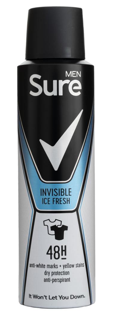 Sure Men Invisible Ice Antiperspirant Deodorant Aerosol
