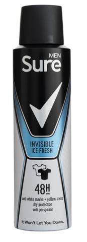 Sure Men Invisible Ice Antiperspirant Deodorant Aerosol