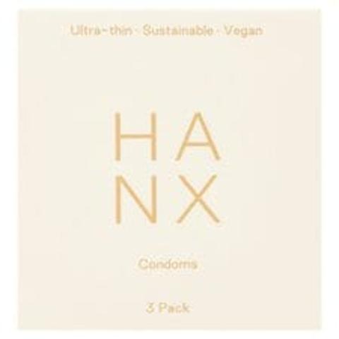 HANX Ultra Thin Sustainable Vegan Condoms 3pk