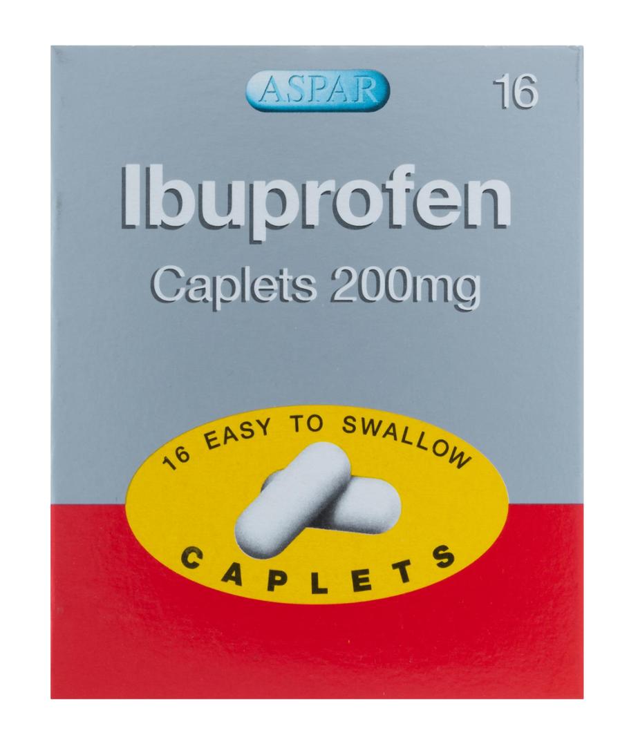Aspar Ibuprofen Caplets 200mg 16pk