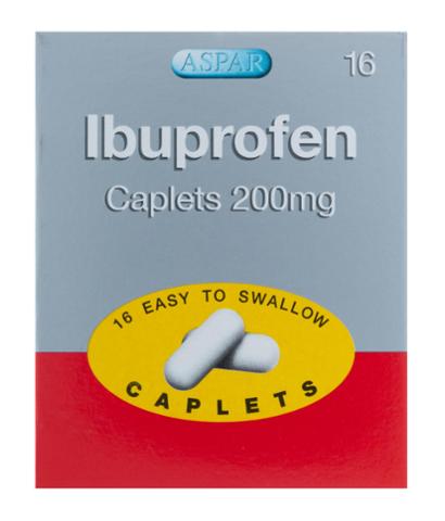 Aspar Ibuprofen Caplets 200mg 16pk