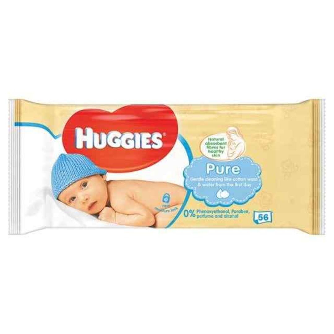 Huggies Pure Baby Wipes 56pk