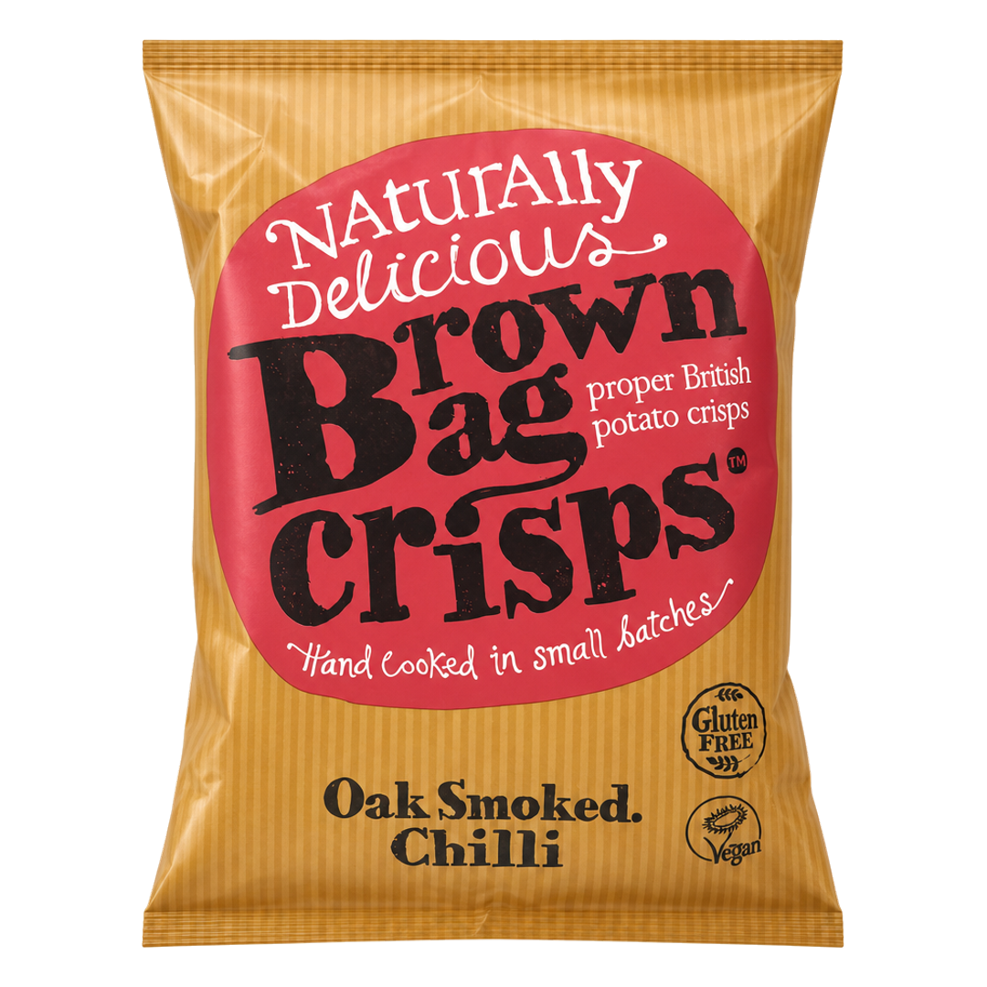 Brown Bag Crisps Oak Smoked Chilli