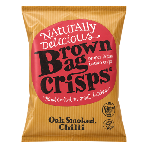 Brown Bag Crisps Oak Smoked Chilli