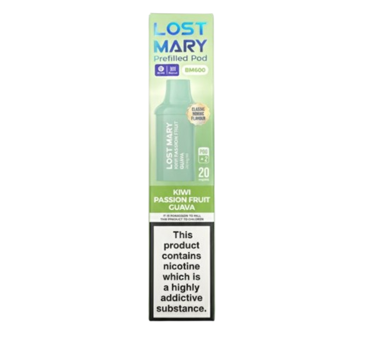 Lost Mary BM600 Kiwi Passion Fruit Guava Prefilled Pod
