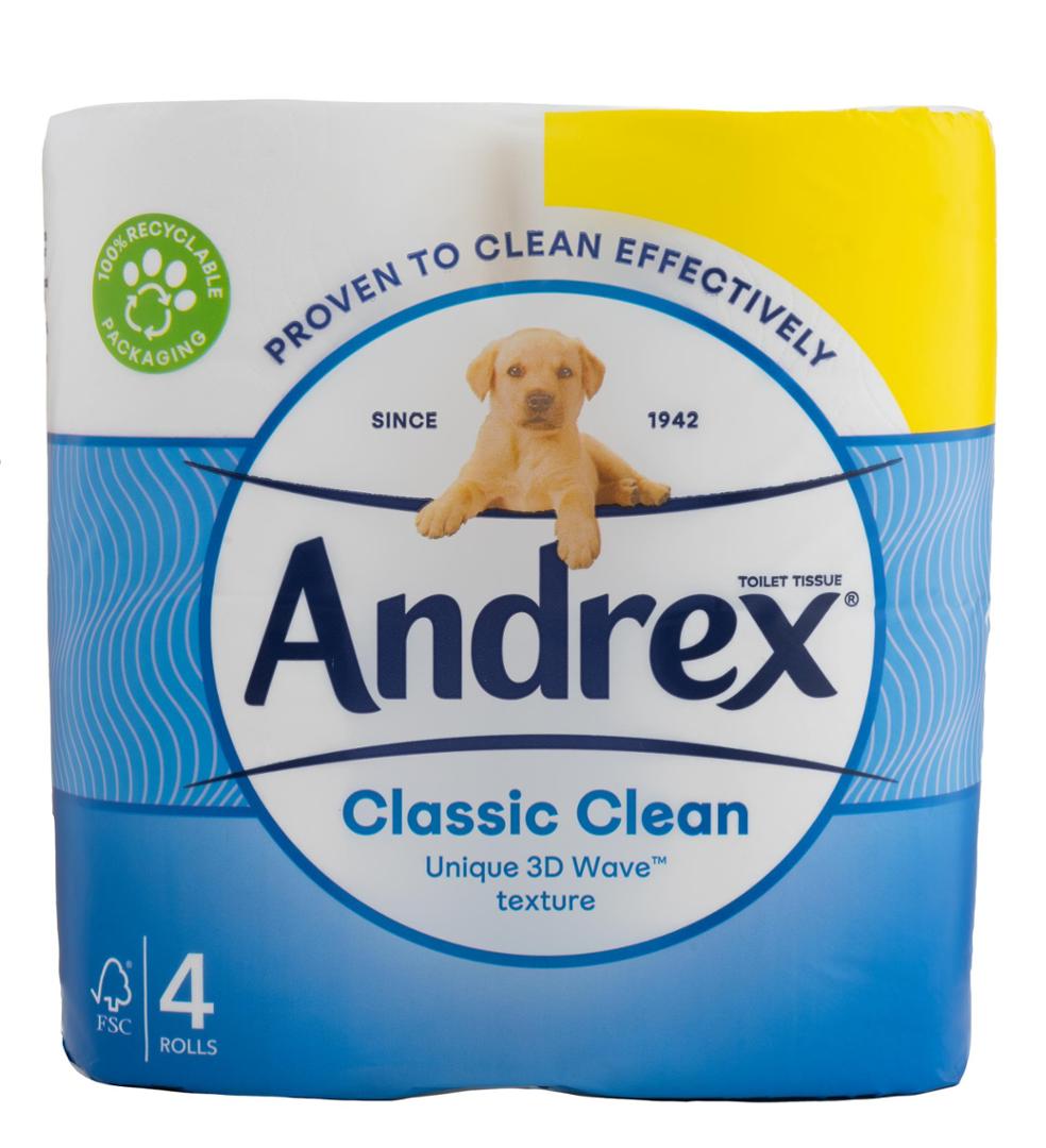 Andrex Classic Clean Toilet Tissue 4pk