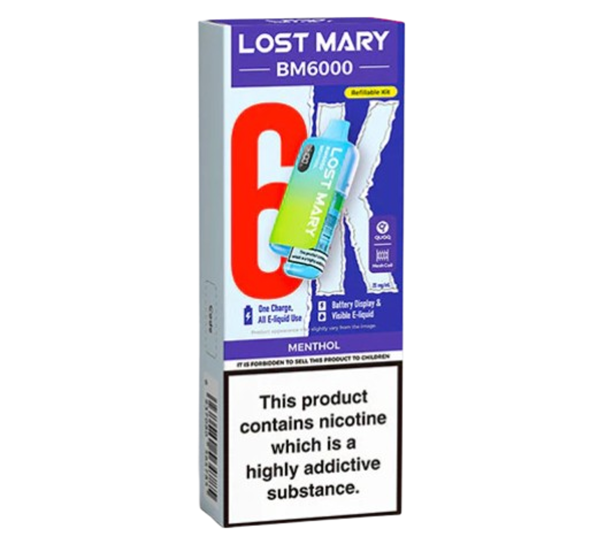 Lost Mary BM6000 Menthol Refillable Kit