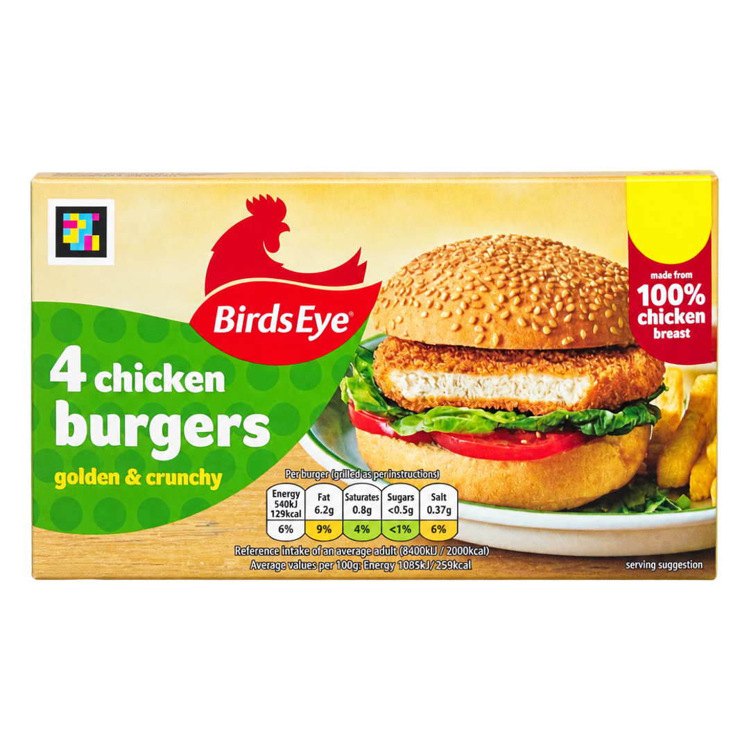 Birds Eye 4 Chicken Burgers