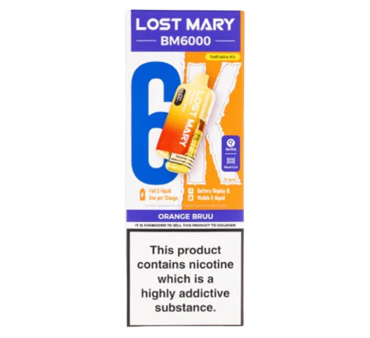 Lost Mary BM6000 Orange Bruu Refillable Kit