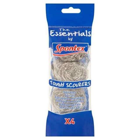 Spontex Tough Scourers 4pk