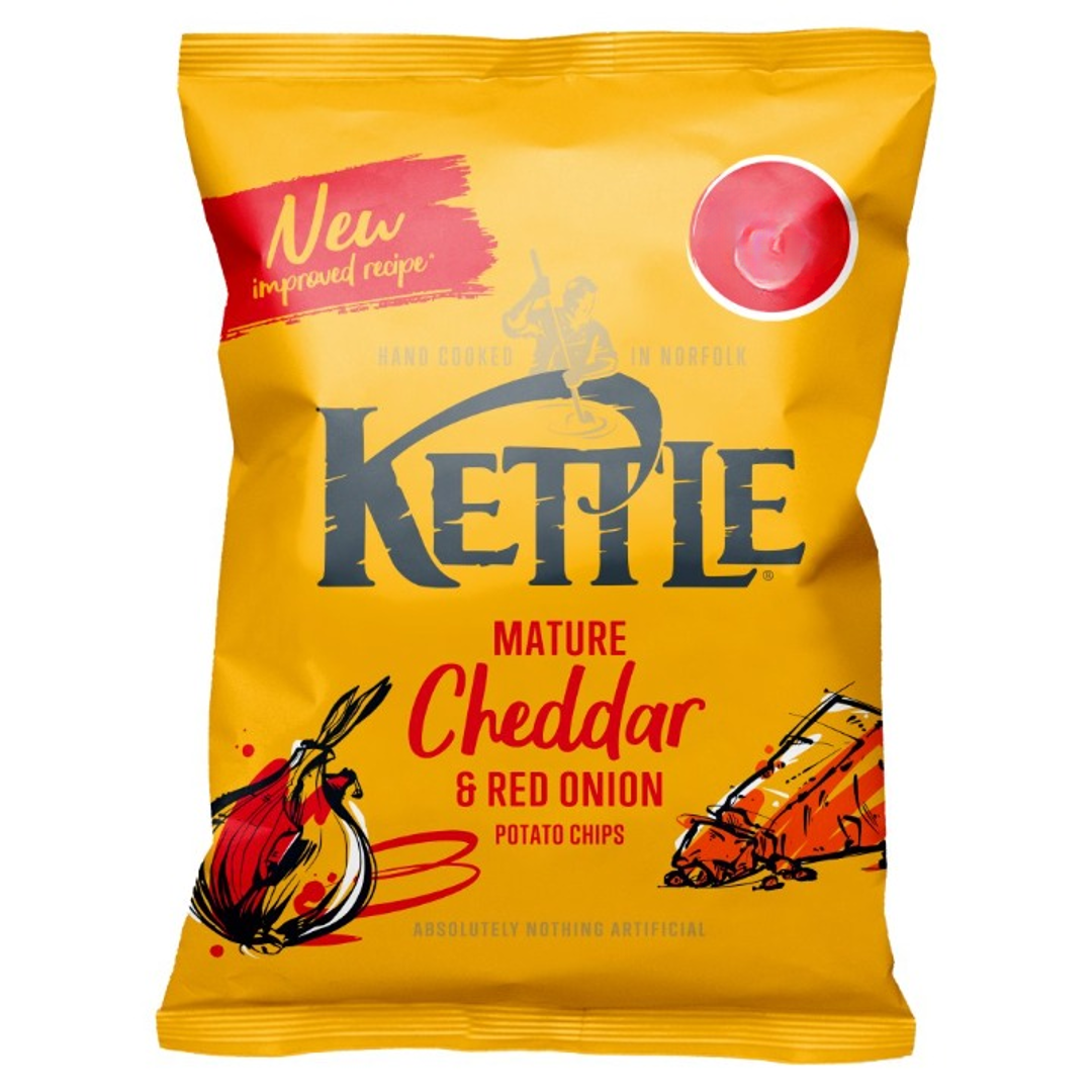 Kettle Mature Cheddar & Red Onion Potato Chips