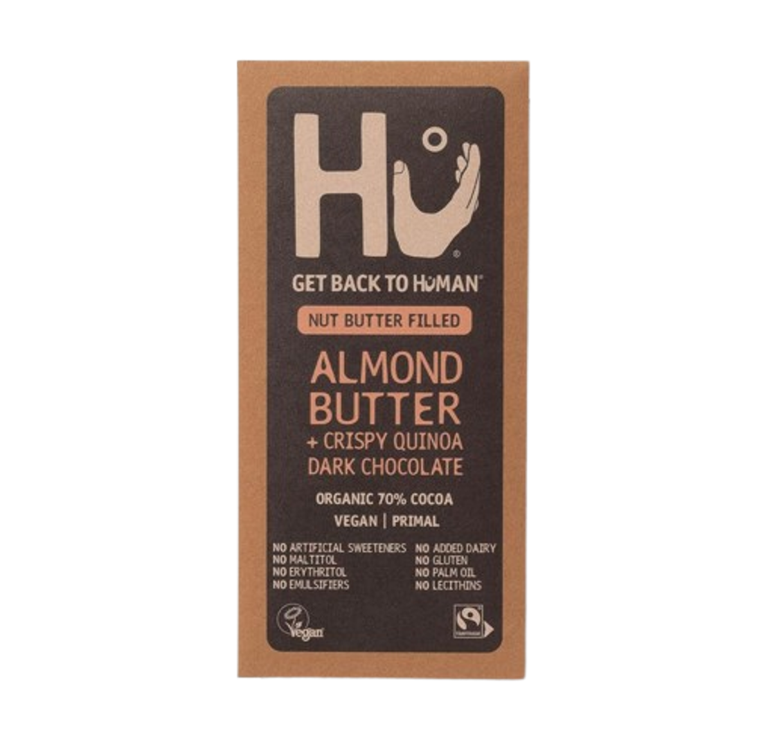 Hu Almond Butter + Crispy Quinoa Dark Chocolate