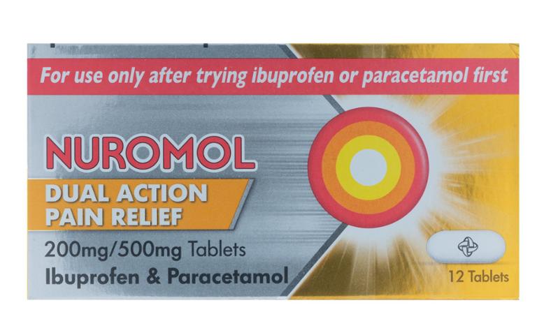 Nuromol Dual Action Pain Relief 200mg/500mg 12pk