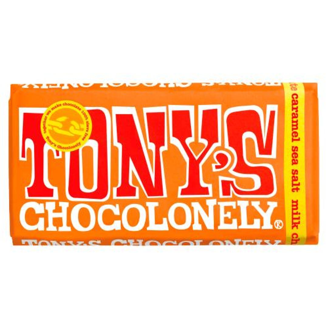 Tony's Chocolonely Fairtrade Caramel Sea Salt Milk Chocolate