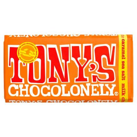 Tony's Chocolonely Fairtrade Caramel Sea Salt Milk Chocolate
