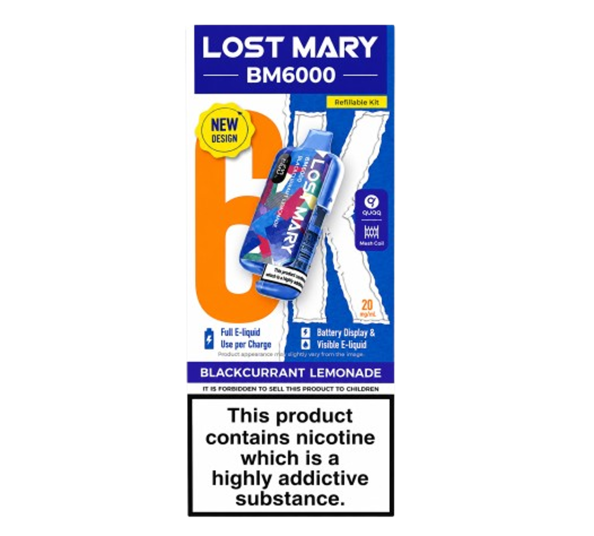 Lost Mary BM6000 Blackcurrant Lemonade Refillable Kit