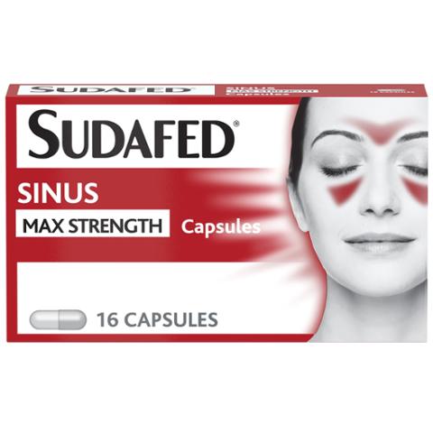 Sudafed Sinus Max Strength Capsules 16pk