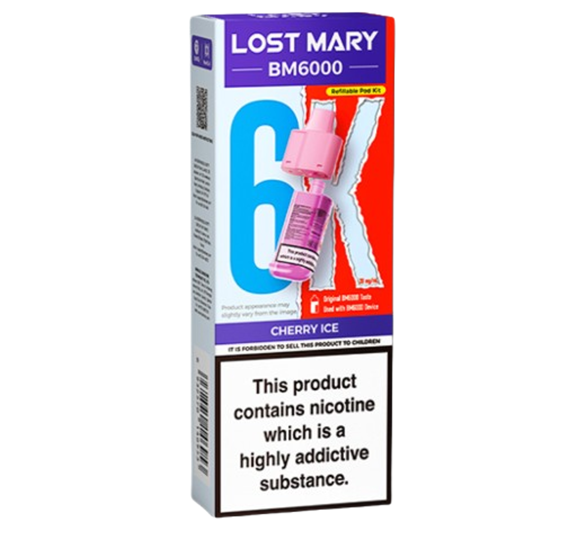 Lost Mary BM6000 6K Cherry Ice Refillable Pod Kit