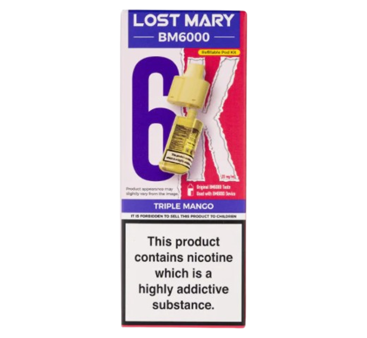 Lost Mary BM6000 6K Triple Mango Refillable Pod Kit