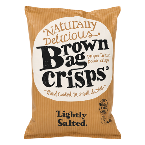 Brown Bag Crisps Lightly Salted