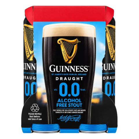 Guinness Draught Alcohol Free 4pk