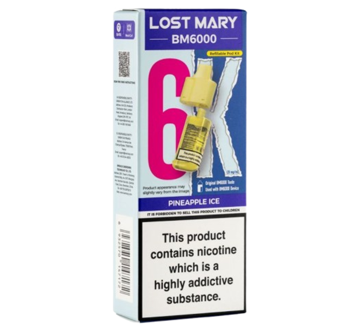 Lost Mary BM6000 6K Pineapple Ice Refillable Pod Kit