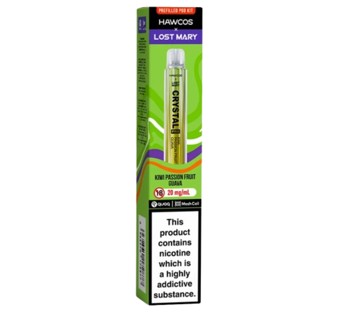 Hawcos x Lost Mary Kiwi Passion Fruit Guava Prefilled Pod Kit