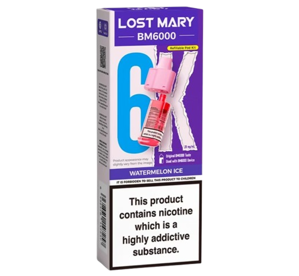 Lost Mary BM6000 6K Watermelon Ice Refillable Pod Kit